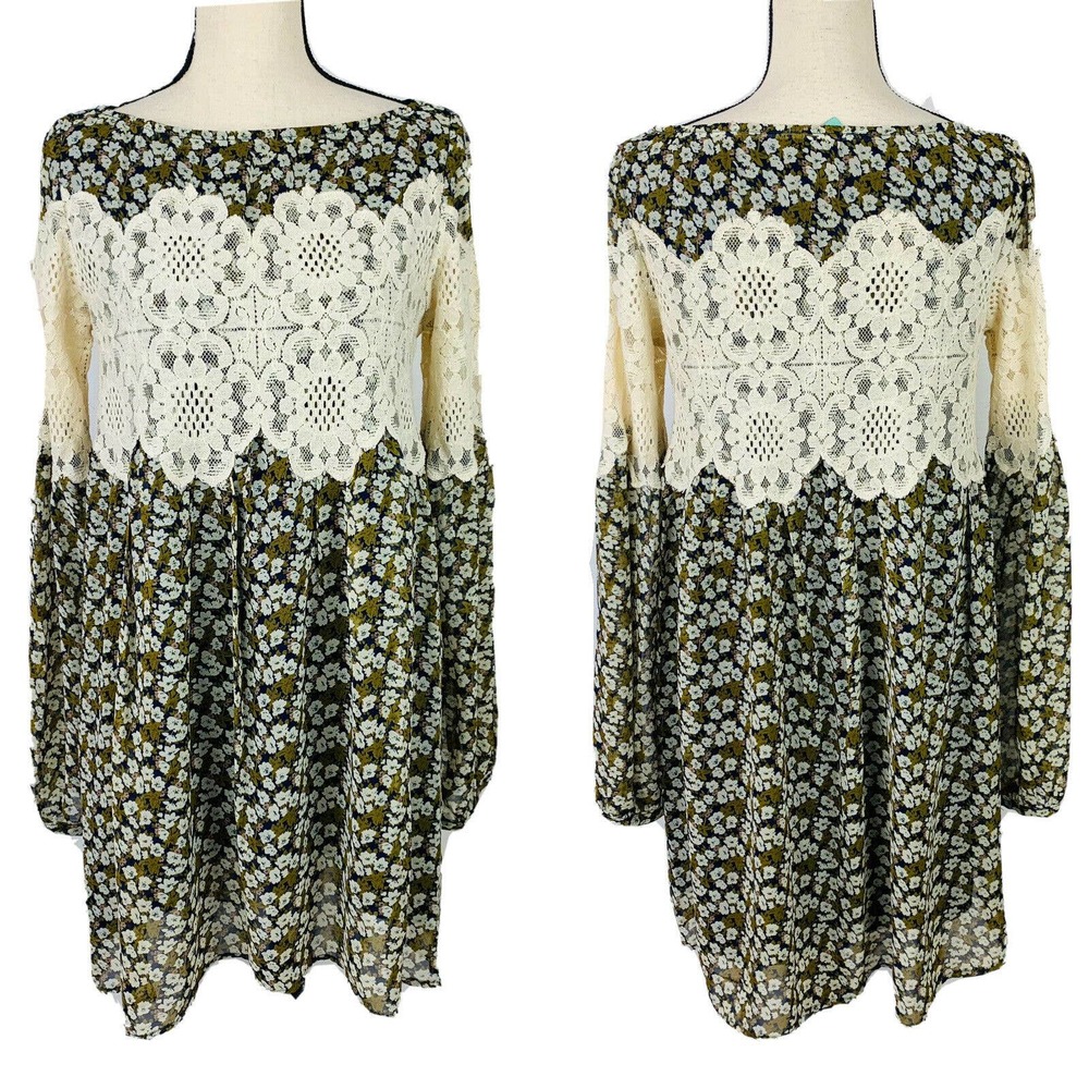 Judith March Crew Neck Long Sleeve Dress